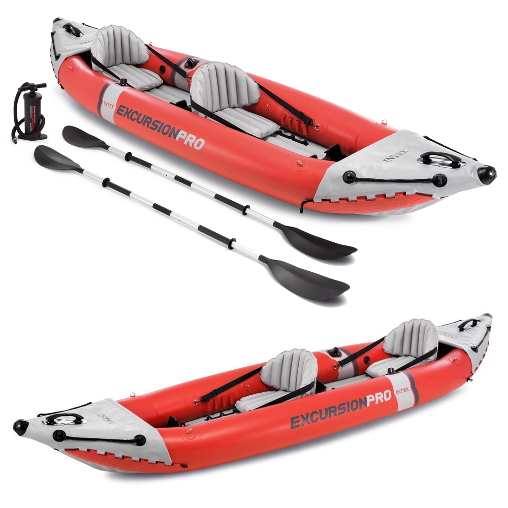 INTEX Excursion Pro K2 Kajak Set Schlauchboot + Paddel + Pumpe für 2  Personen, Schlauchboote, Boote & Motoren